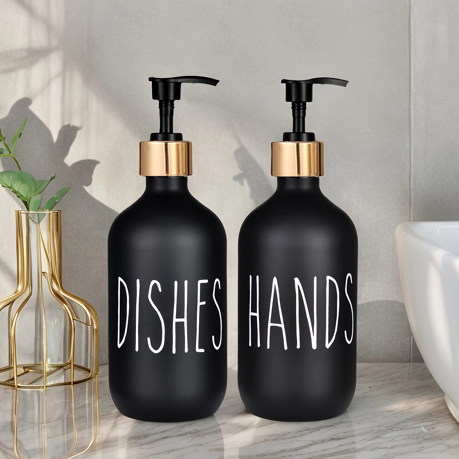 

2- Dispensers, 16.9oz Bpa-free Plastic, , Unscented & Dish Bottles For & Bathroom