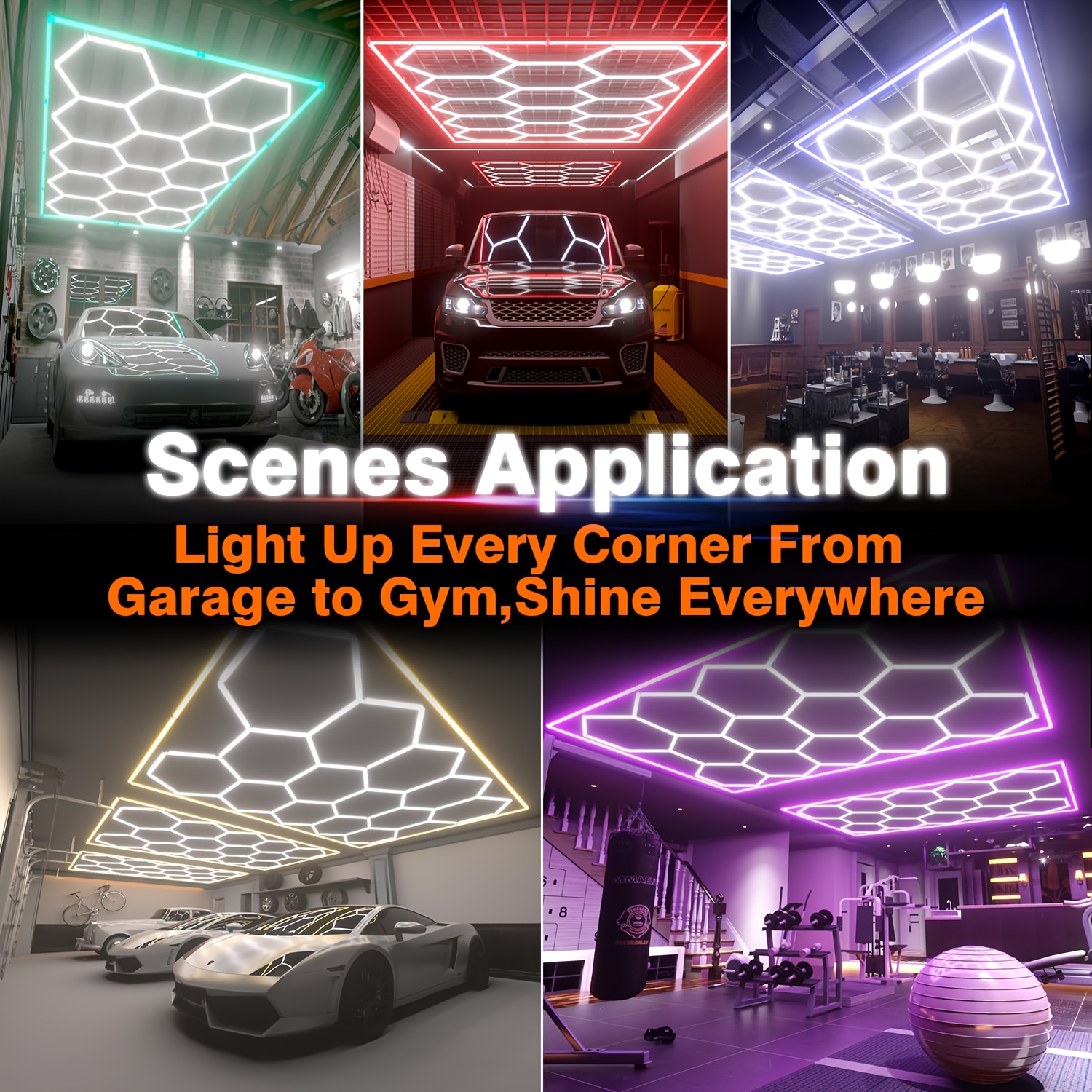 hexagon led light panel   diy design for   salon   saving modern lighting Product details 1