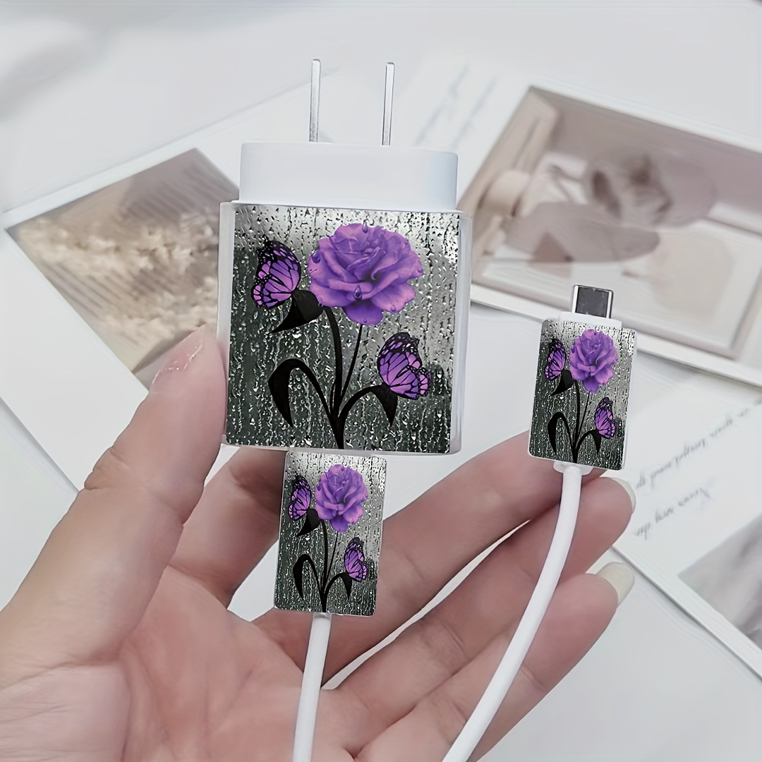 

3-piece And , 25w Transparent Charger Protector Set Phone - Cable And Charger Tip Protectors - Gift, Transparent Protector, Charger Case - Tpu Material