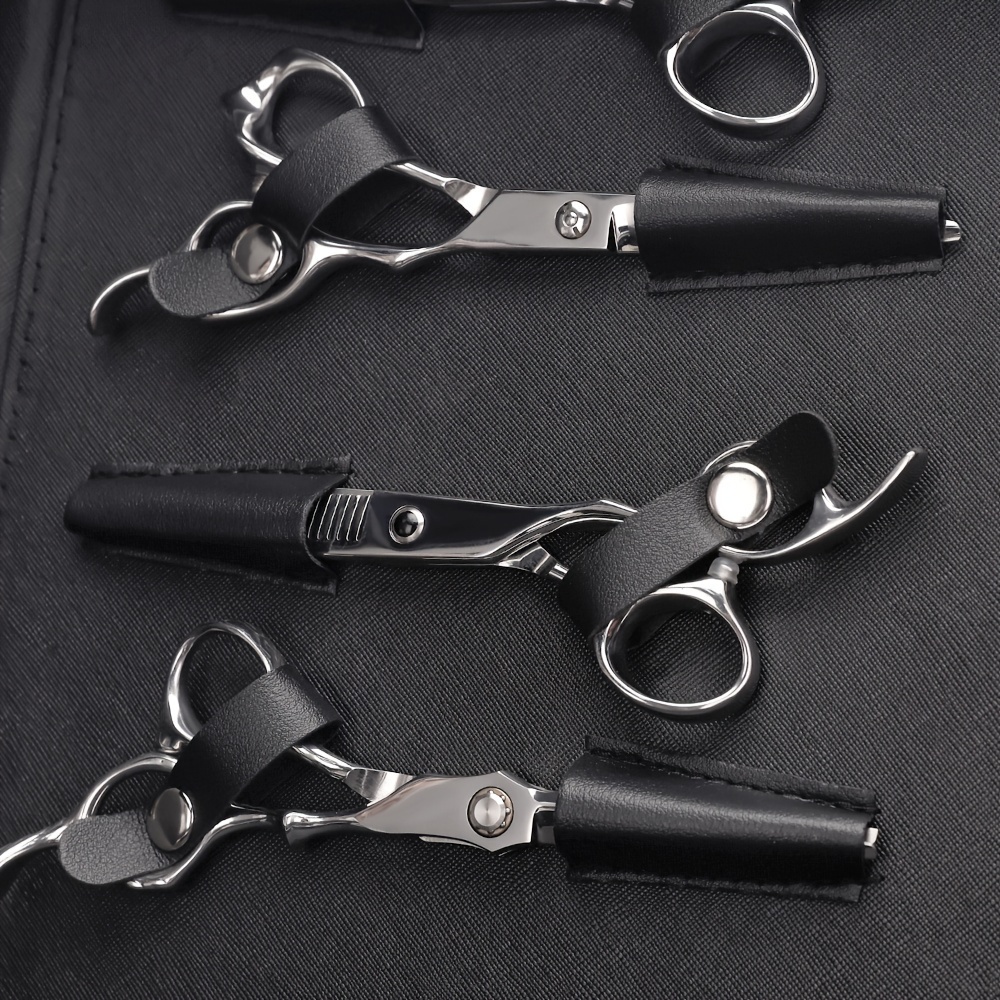 professional hair styling kit luxurious golden and black travel case for hairdressers includes scissors combs brushes and more details 4