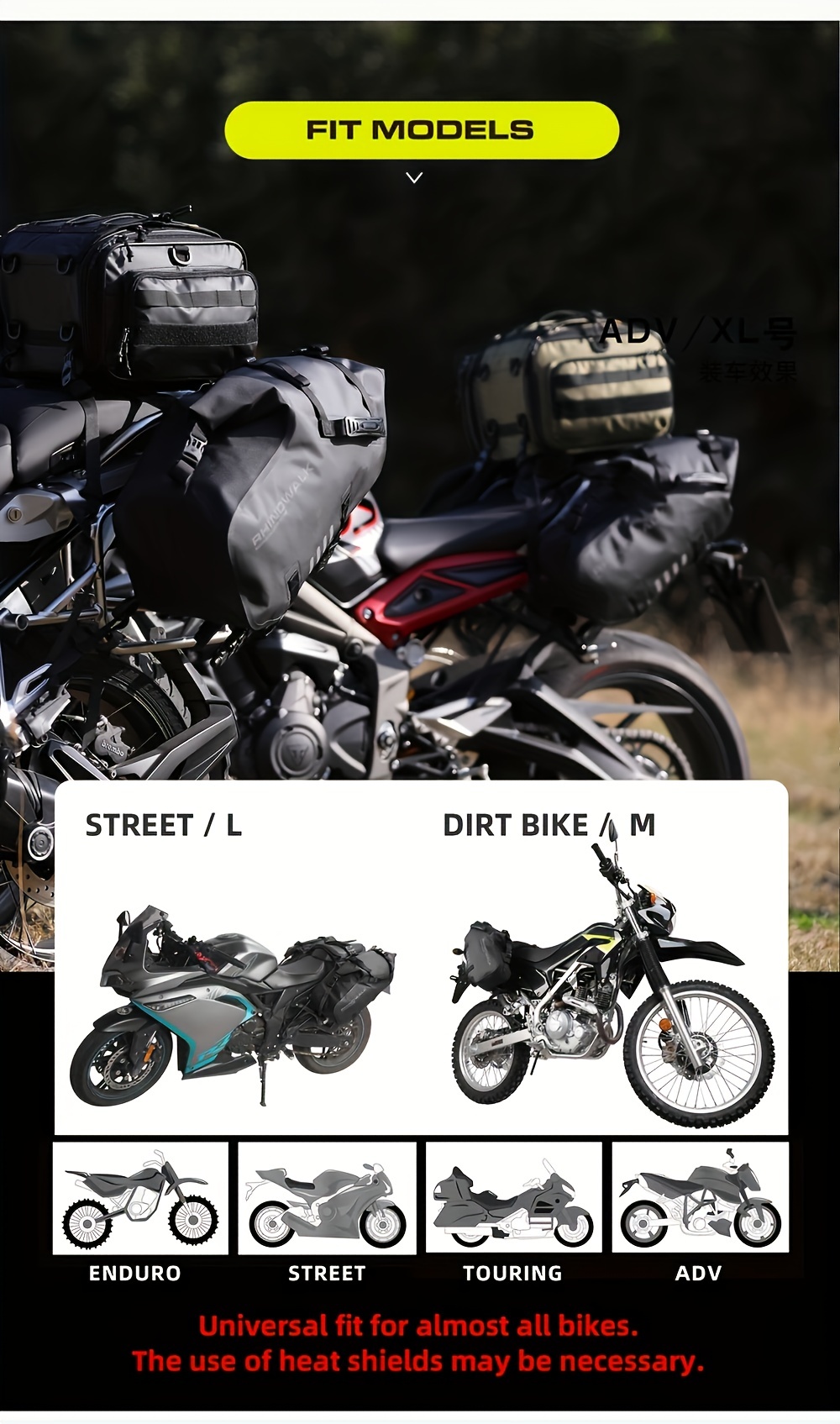 2pcs motorcycle saddlebag motorcycle tail