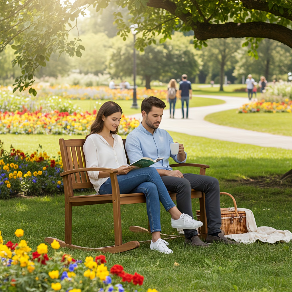 Outdoor Wood Garden Bench, 50