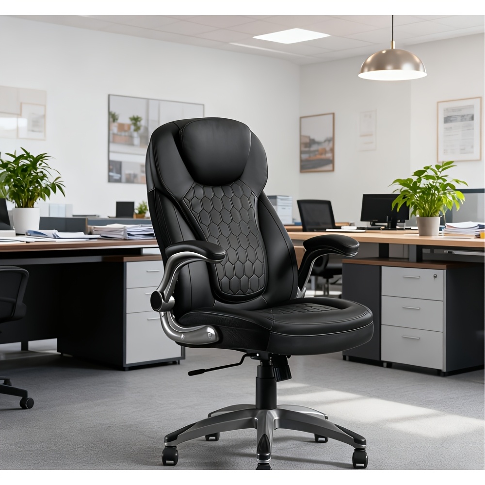 Image of Executive Office Chair, Ergonomic Pu Leather Chair, Manual Height Adjustment, Suitable For Offices And Companies, Modern Executive Chairs, Comfortable Chairs, Office Accessories, Office Supplies