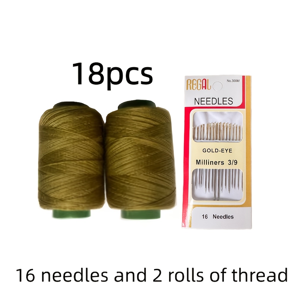 18pcs Denim Thick Thread, Garment Stitching Thread, Heavy-duty Denim Sewing Thread Suitable For Manual Sewing And Sewing Machine Use, Suitable For Repairing Jeans, Blankets, Backpacks, Clothes, Etc