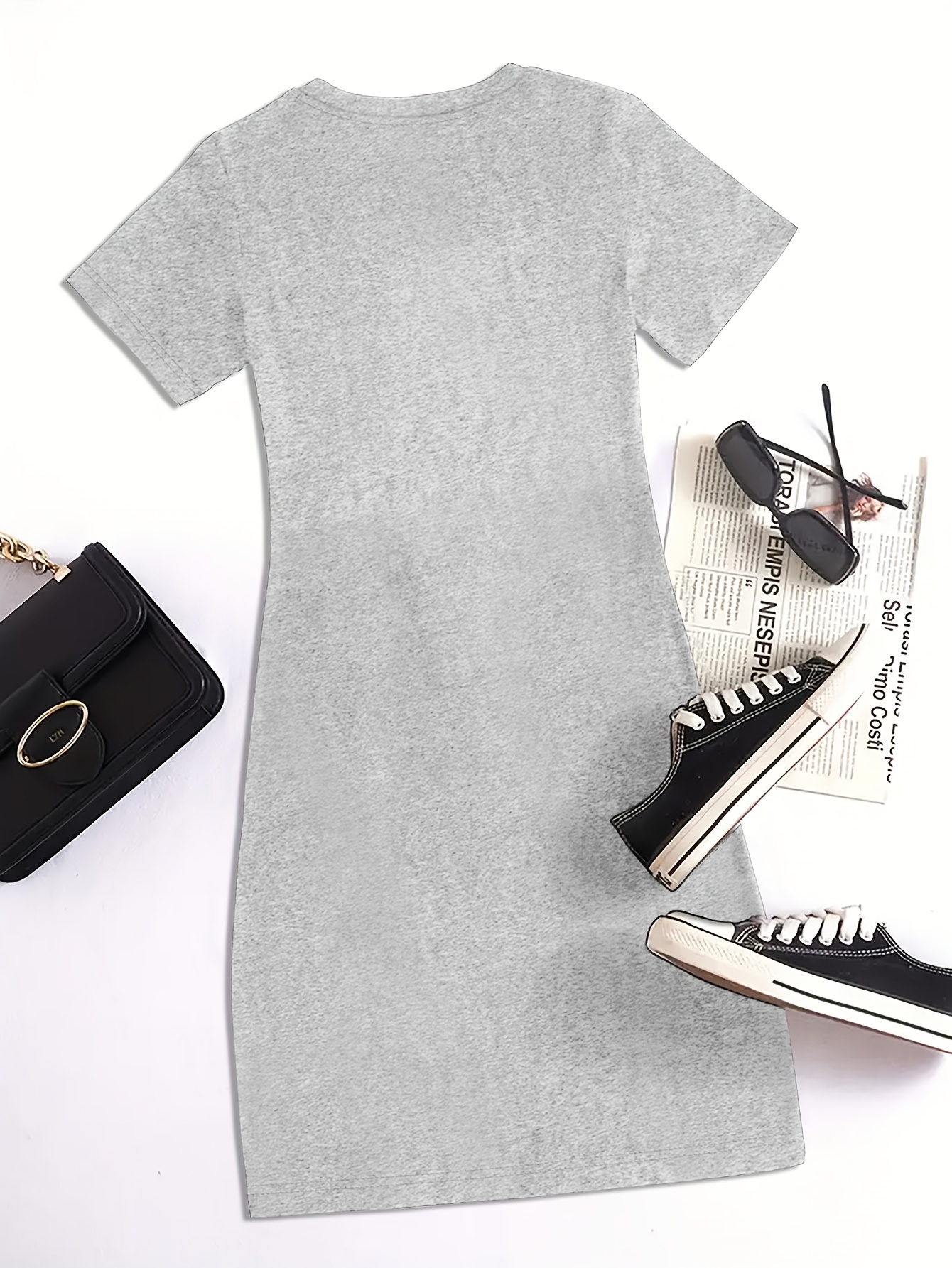 slim fit dress slacks FITTED T-SHIRT DRESS main image 1