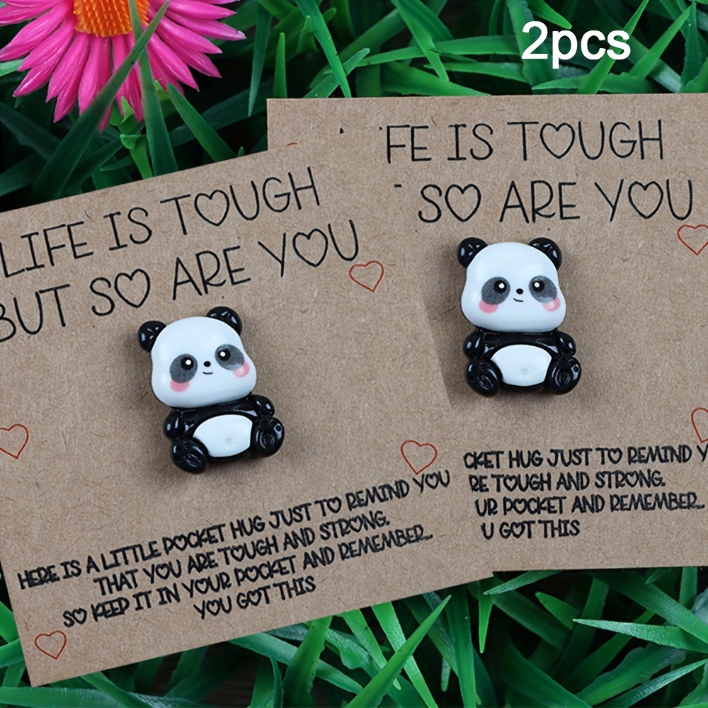 1pc/2pcs, Pocket Hug, For Panda, Tough But So Are You, Perfect Gift For , For For Panda Lovers