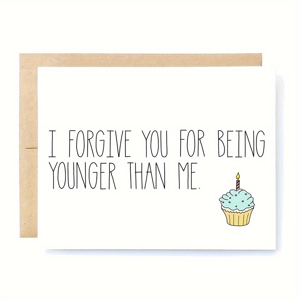 

Funny 'i ' Birthday Card With Envelope - Friends & Anyone, High-quality Paper Greeting Card, Funny Birthday Card, I , Envelope