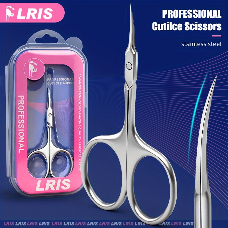   stainless steel silvery loop handle cuticle scissors   home manicure tool for accurate hand cuticle and sharp blade professional cuticle trimmer nail care hard skin and removal tool