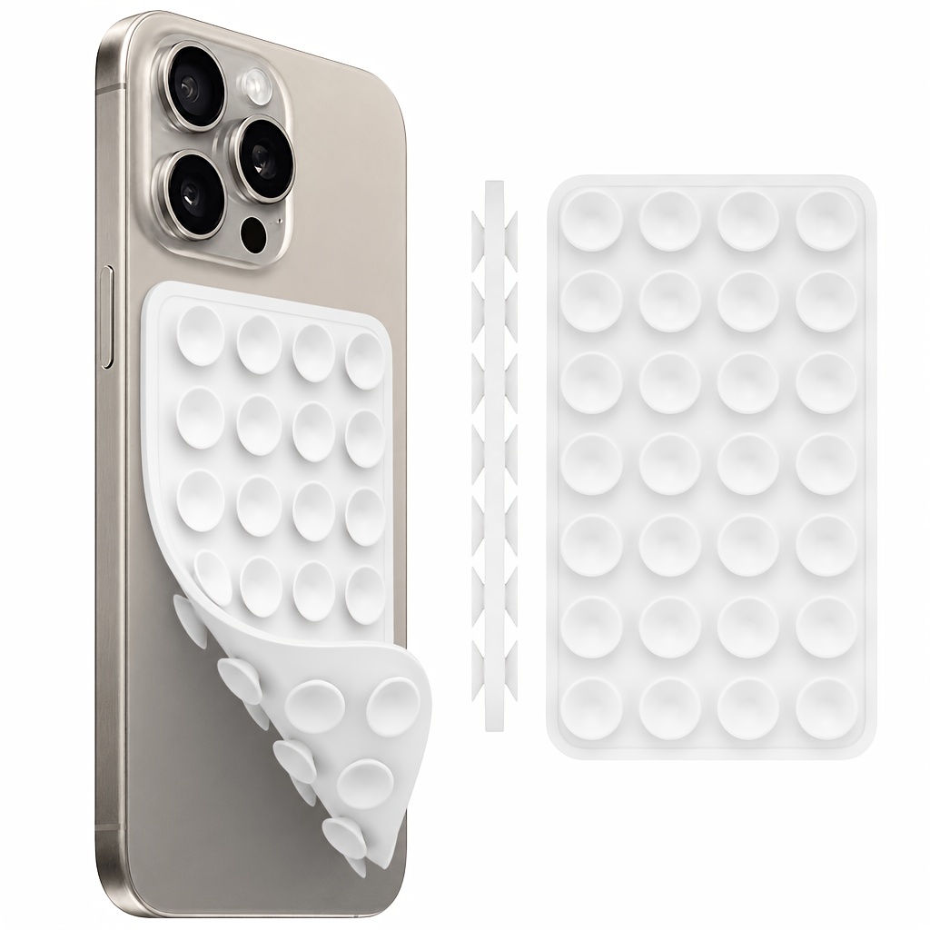 TEMU 2-pack Silicone Suction Cup Phone Holder- For Selfies And Videos, Suitable For Iphone And Phones- Durable Adhesive Silicone Holder,, Ideal For