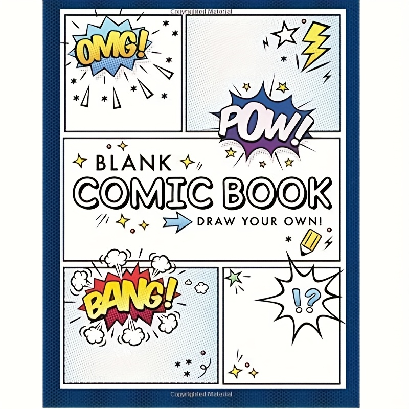 TEMU 24-page Blank Comic Book With Unique Story Templates - Original Graphic Novels & Adventure Stories, Featuring , Dynamic Illustrations & Creative