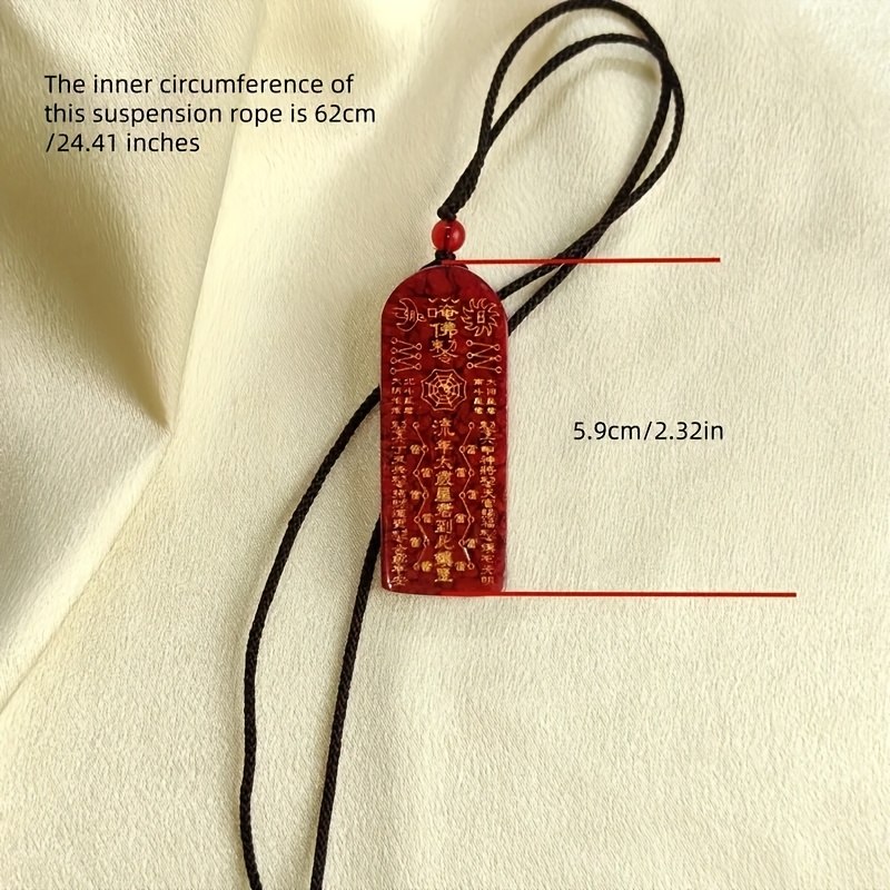 Chinese Ethnic Style Cinnabar Necklace Pendant