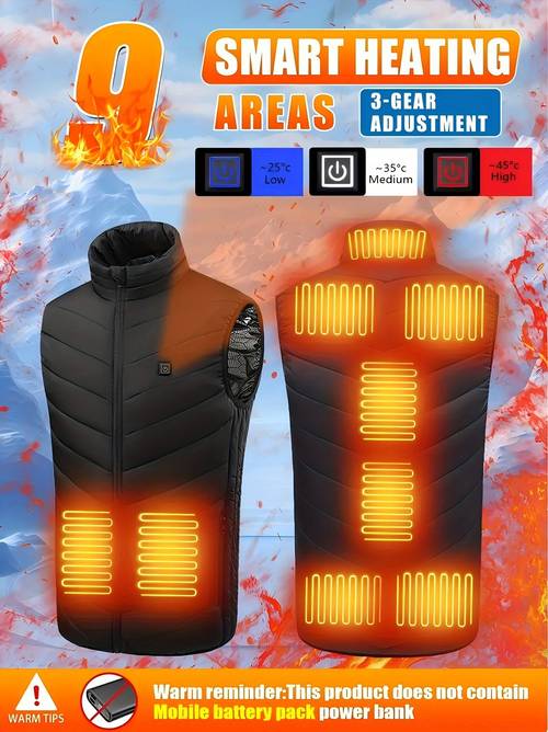 autumn and winter outdoor leisure sports heating vest 1 control heating areas battery needs to