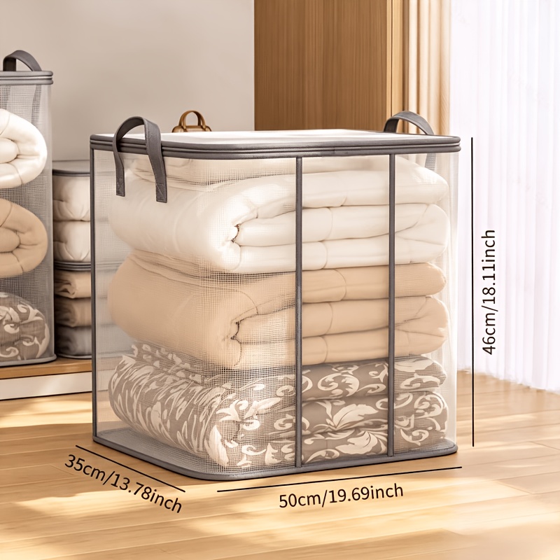 TEMU Borsa portaoggetti in PVC a grande capacit�, adatta per abbigliamento e biancheria da letto��borsa organizzatrice , per dormitori, traslochi e a