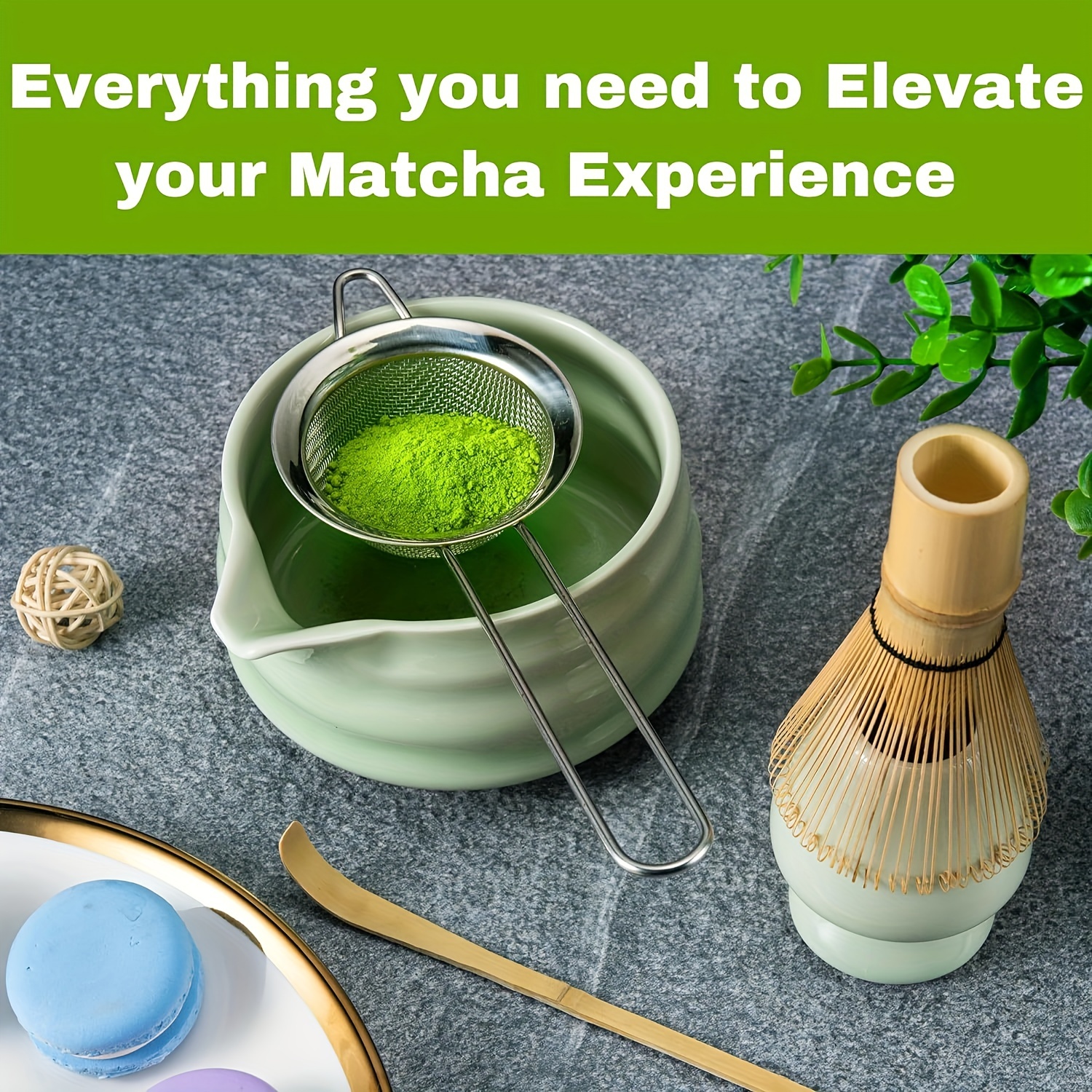 

3pcs/5pcs Matcha Tool Set Tea Matcha Brush Ben Stand Tea Stand Combination Song Dot Tea Tool Matcha Set Tea Brush Tea Spoon Bowl Stand