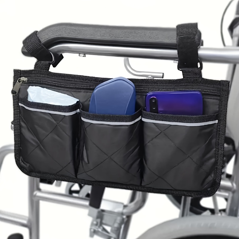 

1pc Car Seat Back Storage Bag, Wheelchair Armrest Storage Bag, Motorcycle Bicycle Stroller Walker Hanging Storage Bag, Car Accessories, Storage And Organization