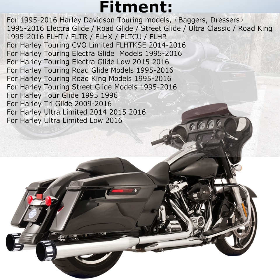 4 Inch Chrome Exhaust Pipes 4 Inch Chrome Slip-On Muffler Exhaust