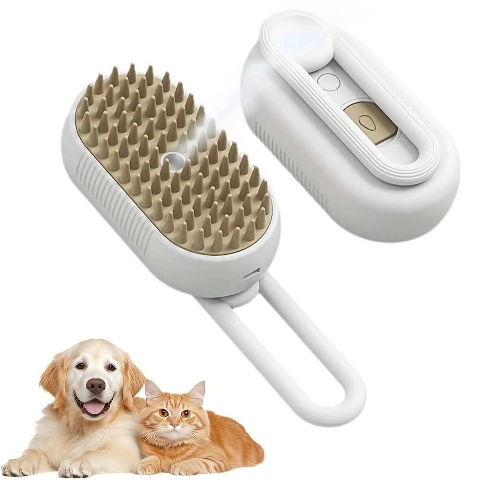3-in-1 Self-Cleaning Pet Grooming Brush with Steam Spray for Cats Dogs Shedding Control (2026 New Model)