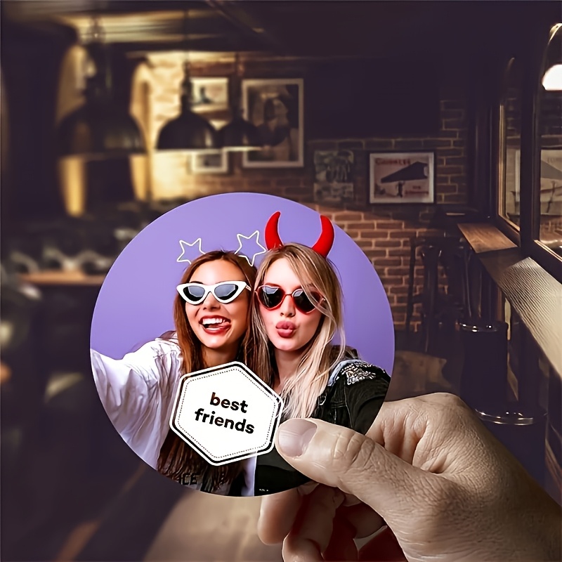 Personalized Round Photo Coasters for Weddings & Parties