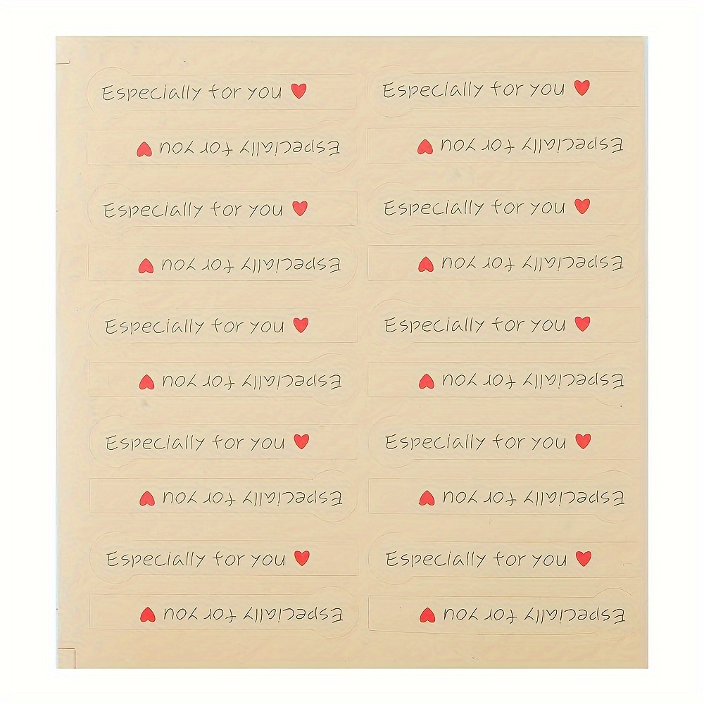 200pcs For You Long Paper Sticker Scrapbooking Labels Gift Sticker, Self-adhesive