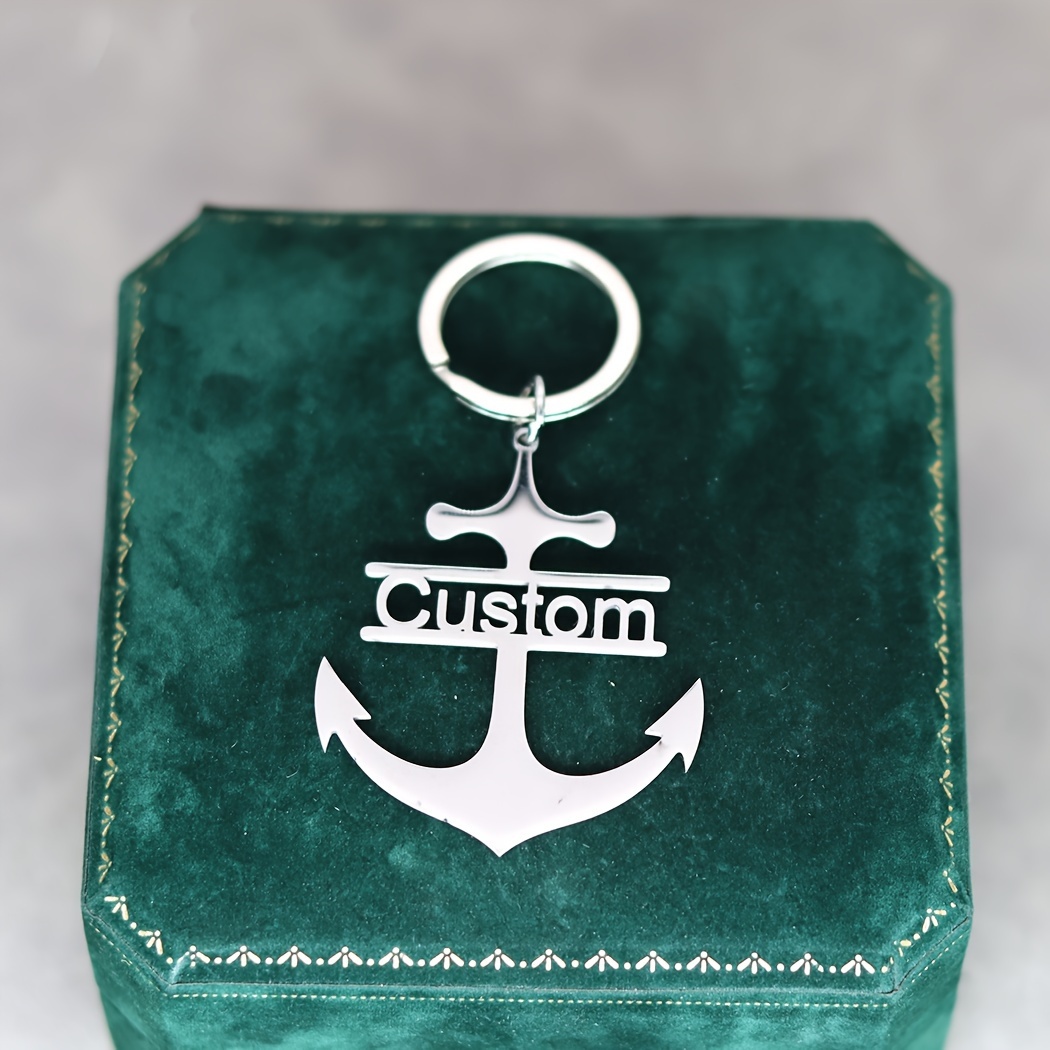 

Personalized Steel Anchor Keychain Tag - , -lost - For 's, & 's Day