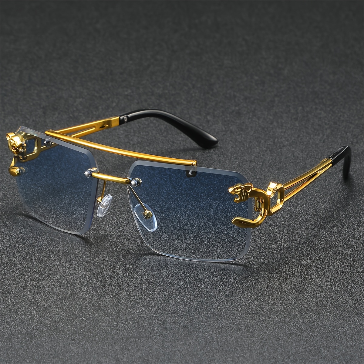 

Viola Mag Men's Rimless Sports Glasses, Pc Lens, Plastic Frame, With Leopard Detail, For Hiking & Outdoor Activities