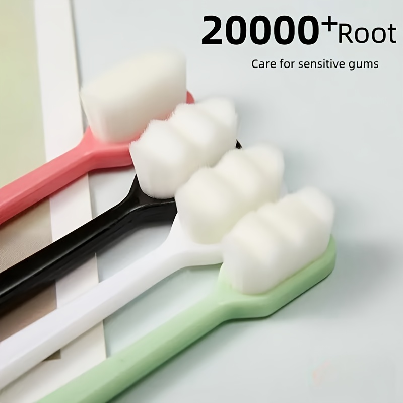 3pcs Ultra-Soft Manual Toothbrushes with 20,000 Soft Bristles