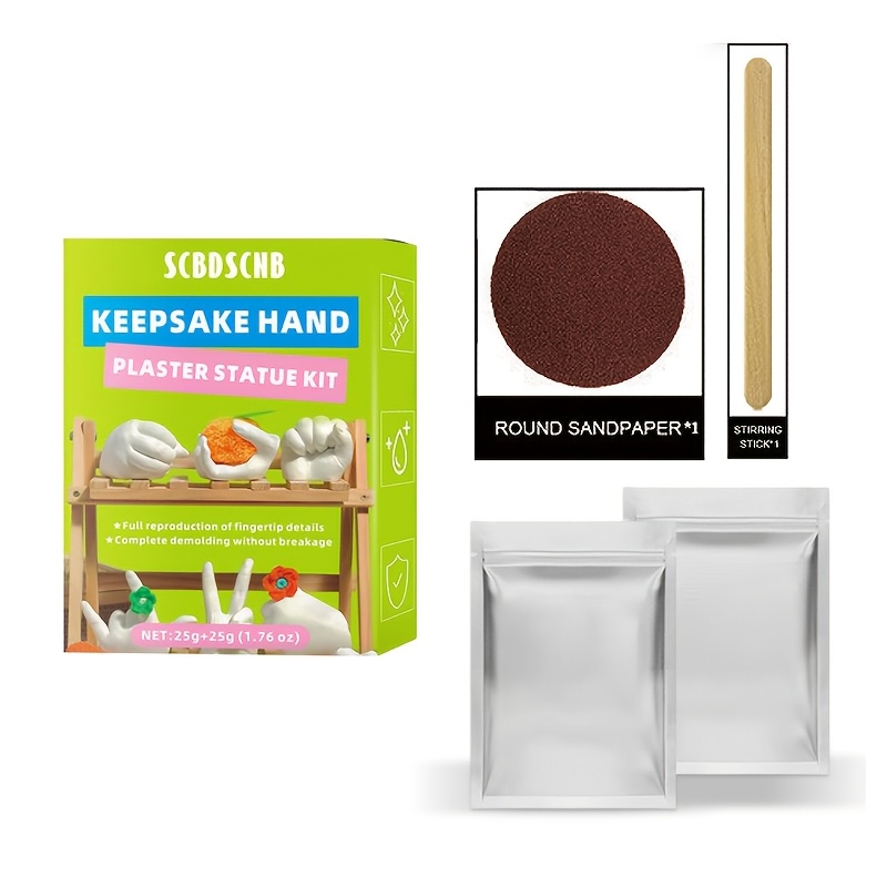 TEMU 3d Couple Hand Model Making Powder Set - Drying And Curing, Easy Craft Model Production, Suitable For Various Important Holidays Or Gifts, Hand
