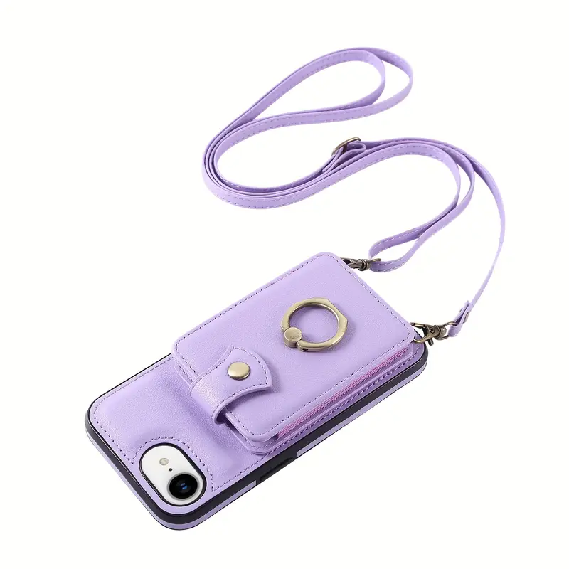 Case Protettiva Con Card Holder Custodia Portafoglio Per IPhone 12-16 Pro Max - Con Porta Carte, Anello Supporto E Protezione Antiurto Cover Trasparente IPhone 15 - Foto 3