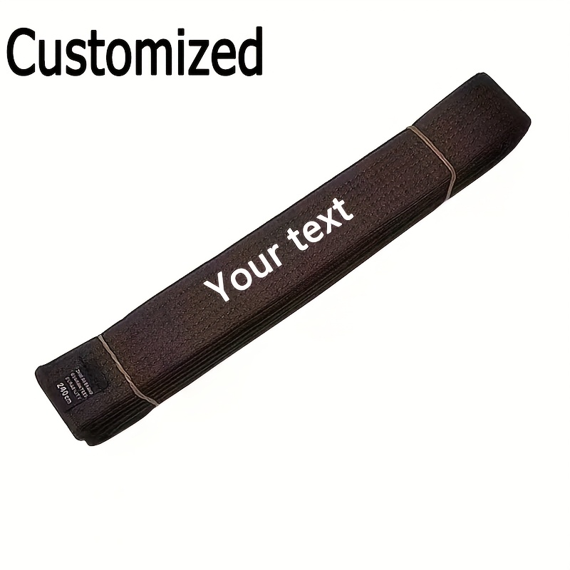 1pc Customizable Large Martial Arts Belt - Durable Acrylic, Vibrant   Black Text,   Taekwondo, Judo, Karate | Ideal for Fitness and  , High-Quality Fabric, Multiple Colors  ,  ,  , Smooth Texture