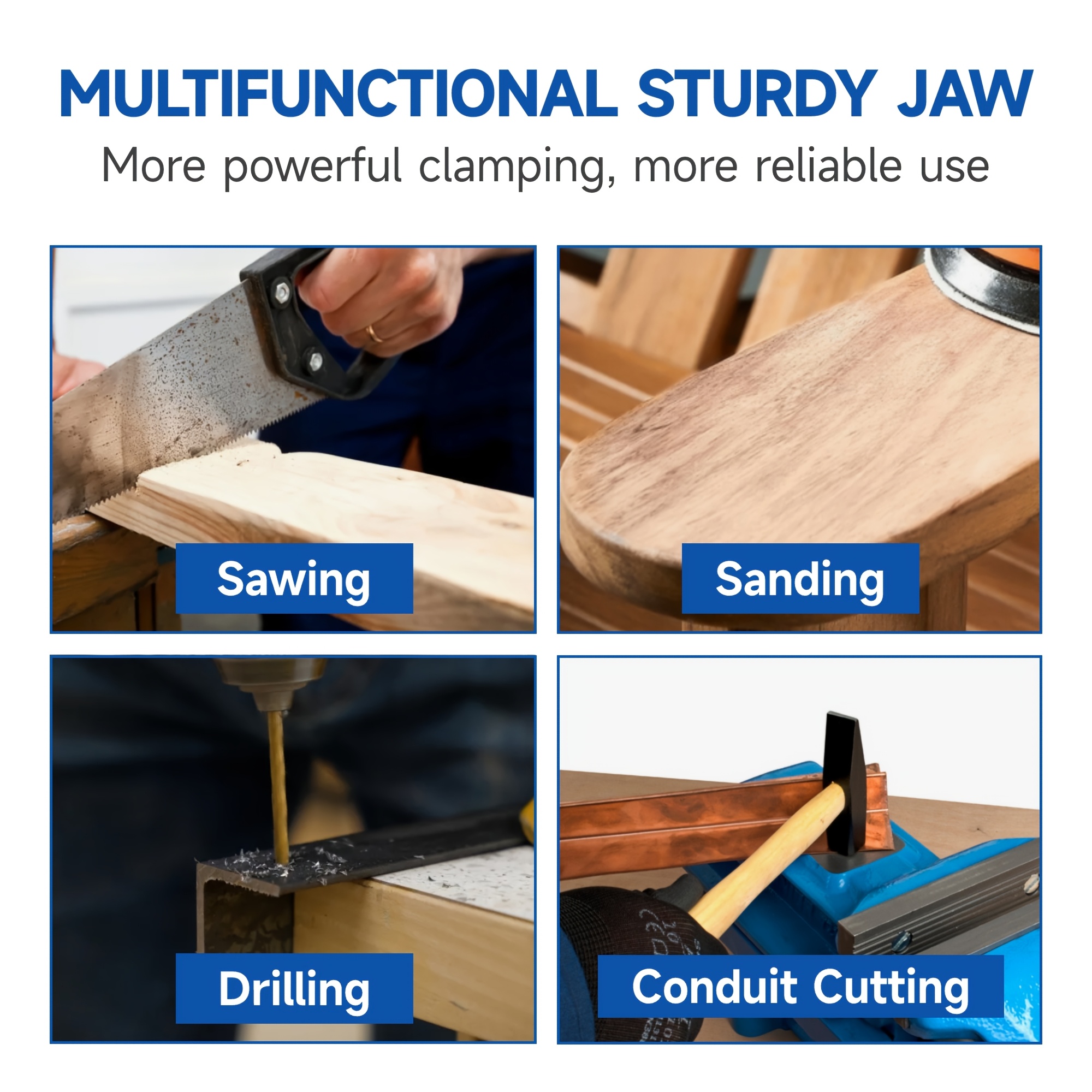 

-duty 6" 5.9" Jaw Opening, 360° & - Iron, For Woodworking & Diy Projects, Includes Bolts &