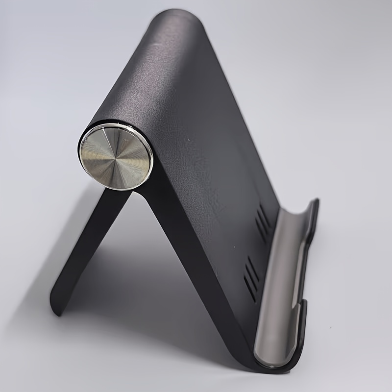 2pcs Black- Portable Folding Phone Stand, Desktop Stand, Suitable for Smartphones And Tablets, Creative Design, Easy to Use, Adjustable Angle, Durable Plastic Material, Mobile Device Accessories | Modern Style Phone Stand, Compact Design