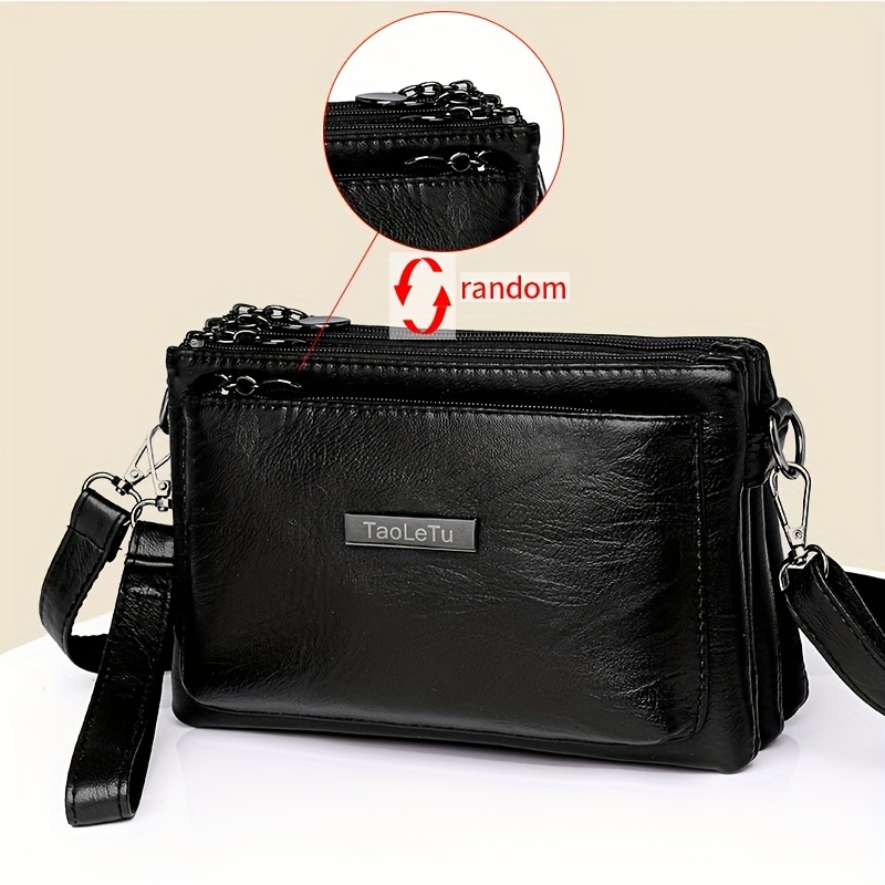 Tlt1033 Large Capacity Soft Single Shoulder Crossbody Bag (random Flower Pattern, Random Shoulder Strap , Random Zipper Pull )