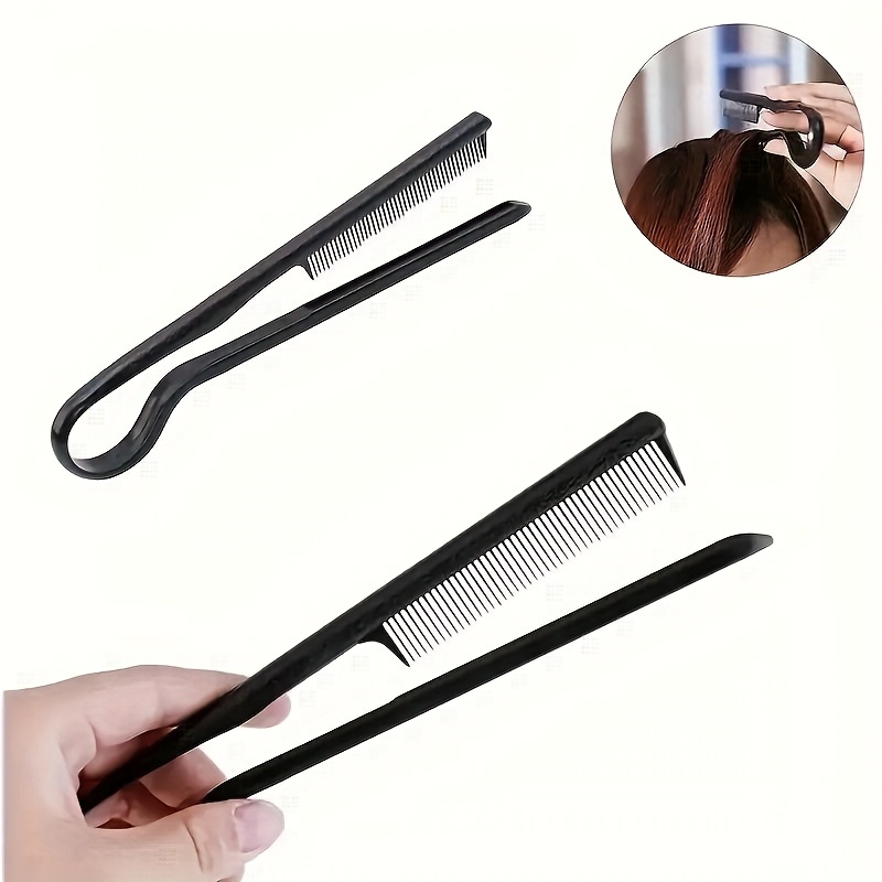 TEMU Professional V-shaped Hair Comb, Made Of Casual Plastic Material. A For Combing And Trimming Hair, As Well As A Practical Tool For Hairstyle Design