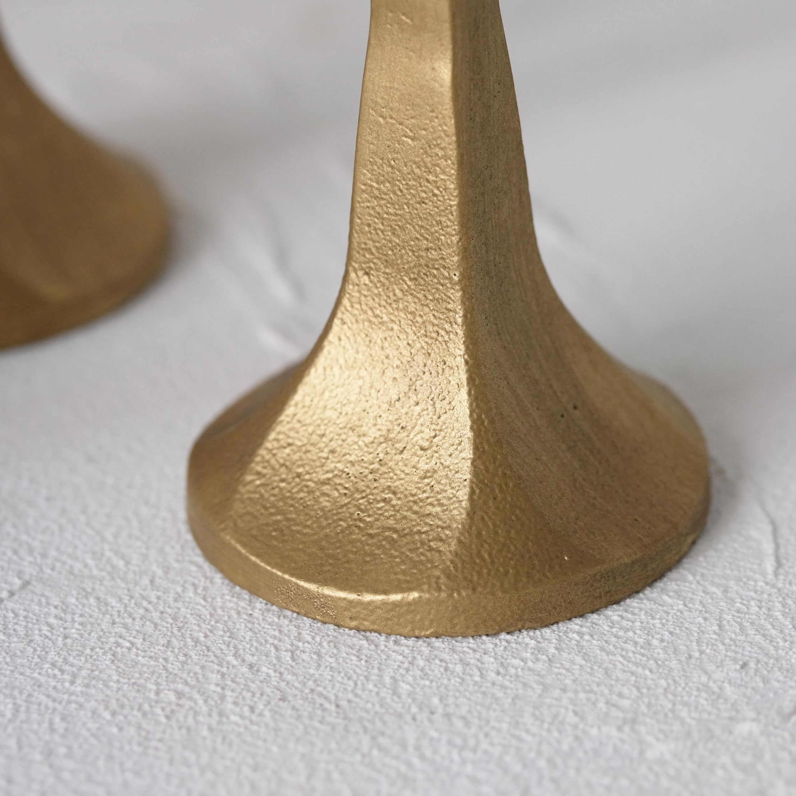 Set of 3 Iron Taper Candle Holders, Decorative Golden Candle Stands, Vintage Modern Centerpiece Tall Set for Weddings, Dining Tables, Home Decor, And Christmas Decorations