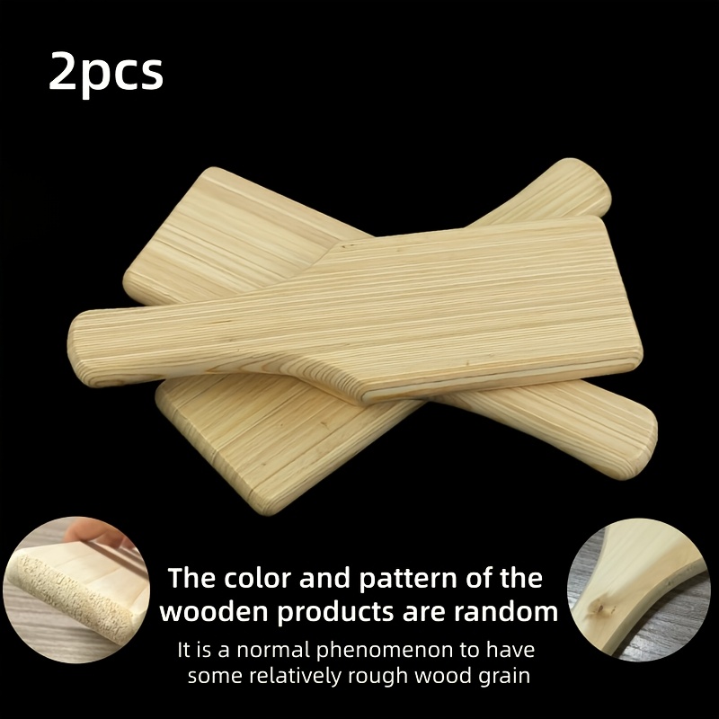 TEMU Two-piece Wooden Pottery Tools, Random Colors, Including Clay Plates And Clay Towers, For Clay Sculpture, Art Preparation , Handheld Clay