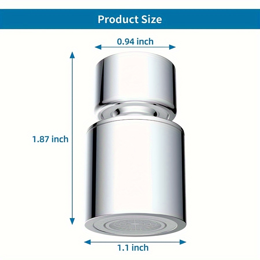Snapklik.co : Swivel Faucet AeratorHeavy, Dual-function 2-Flow Sprayer