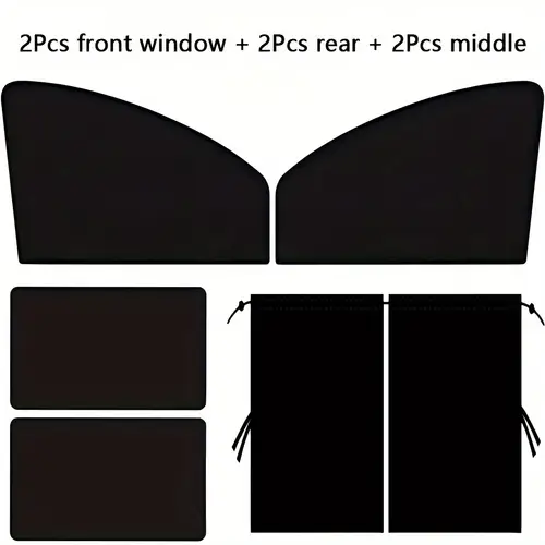 4 pack car side window sun visors sun protection heat insulation cooling uv protection thermal insulation privacy curtains suitable for most car models black