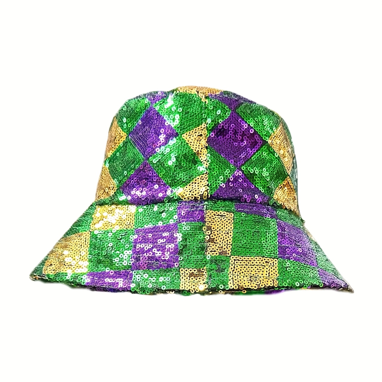 

Sequin- Polyester Bucket Hat For Women - Stylish Tri-, Carnival, Costume Parties & Masquerade Balls - Sun Protection, Hand-washable