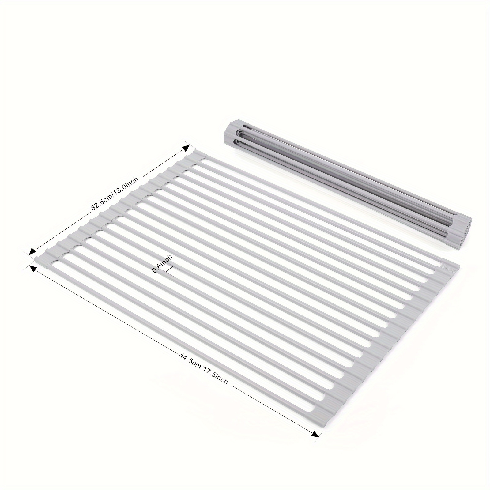 TEMU 1pc Kitchen Countertop Filter, Plate Rack Above Sink, Wrapped In Silicone, Large Rolled Drain Above Sink - Foldable Sink Rack, Rolling Drainage