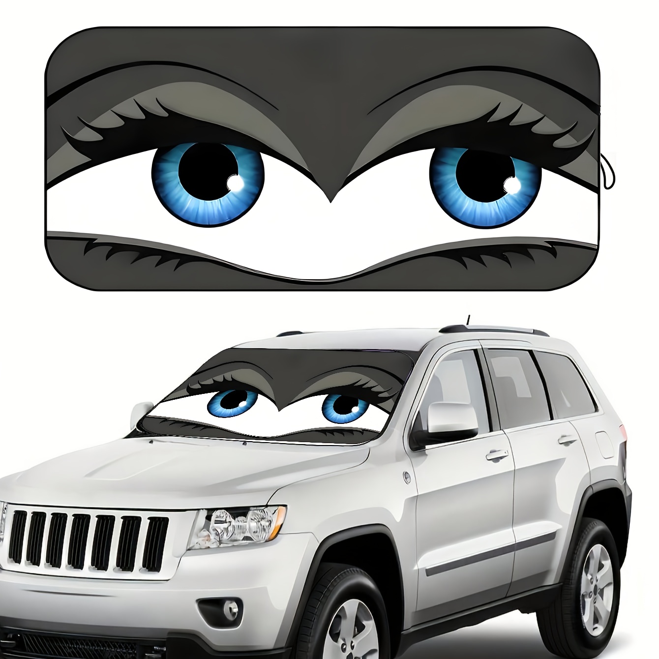 TEMU Pantalla parasol plegable para parabrisas de coche, 1 pieza – Protector reflectante UV y de con bolsa de almacenamiento | Mantiene el interior |