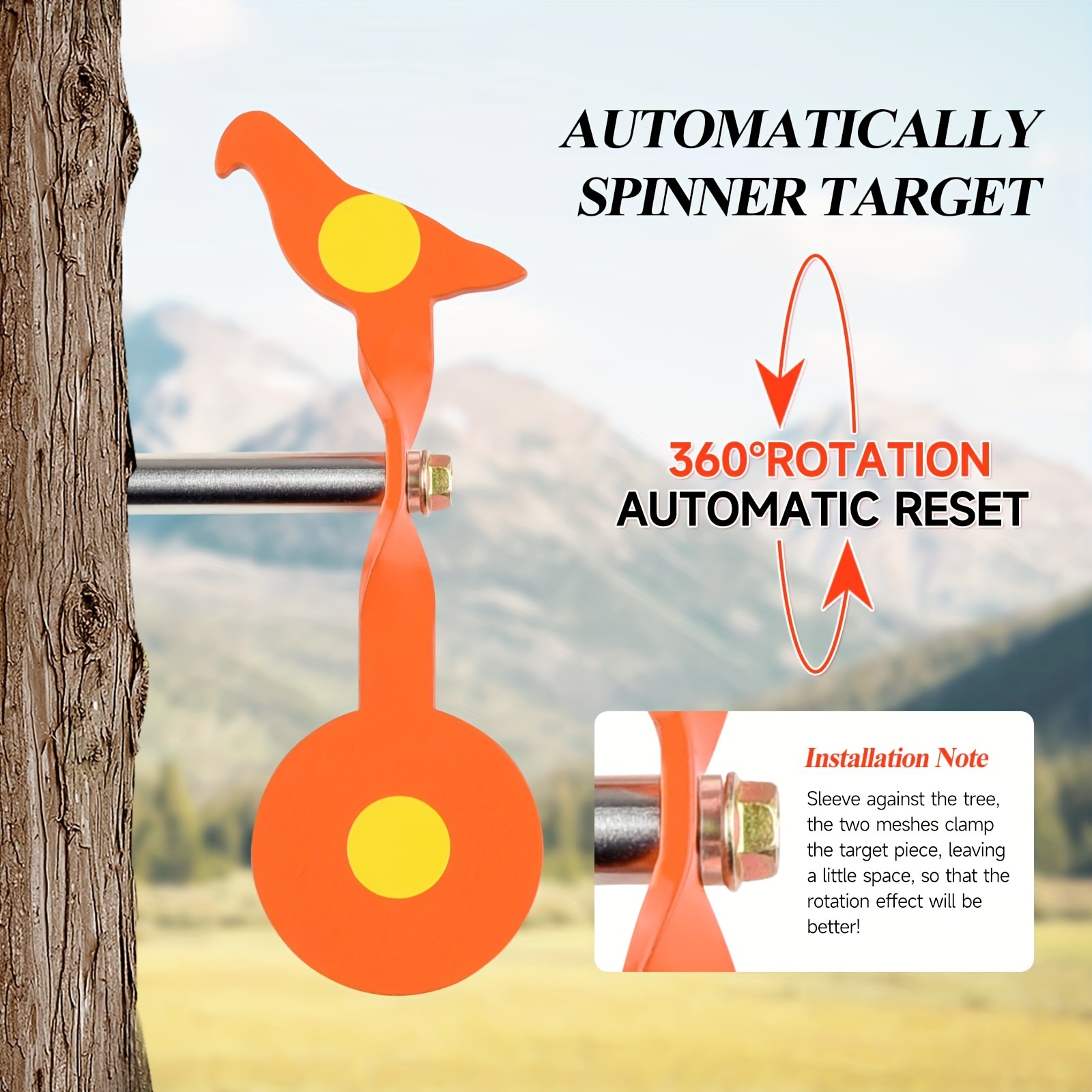 Portable Rotating Target with Animal Pattern for Shooting Practice