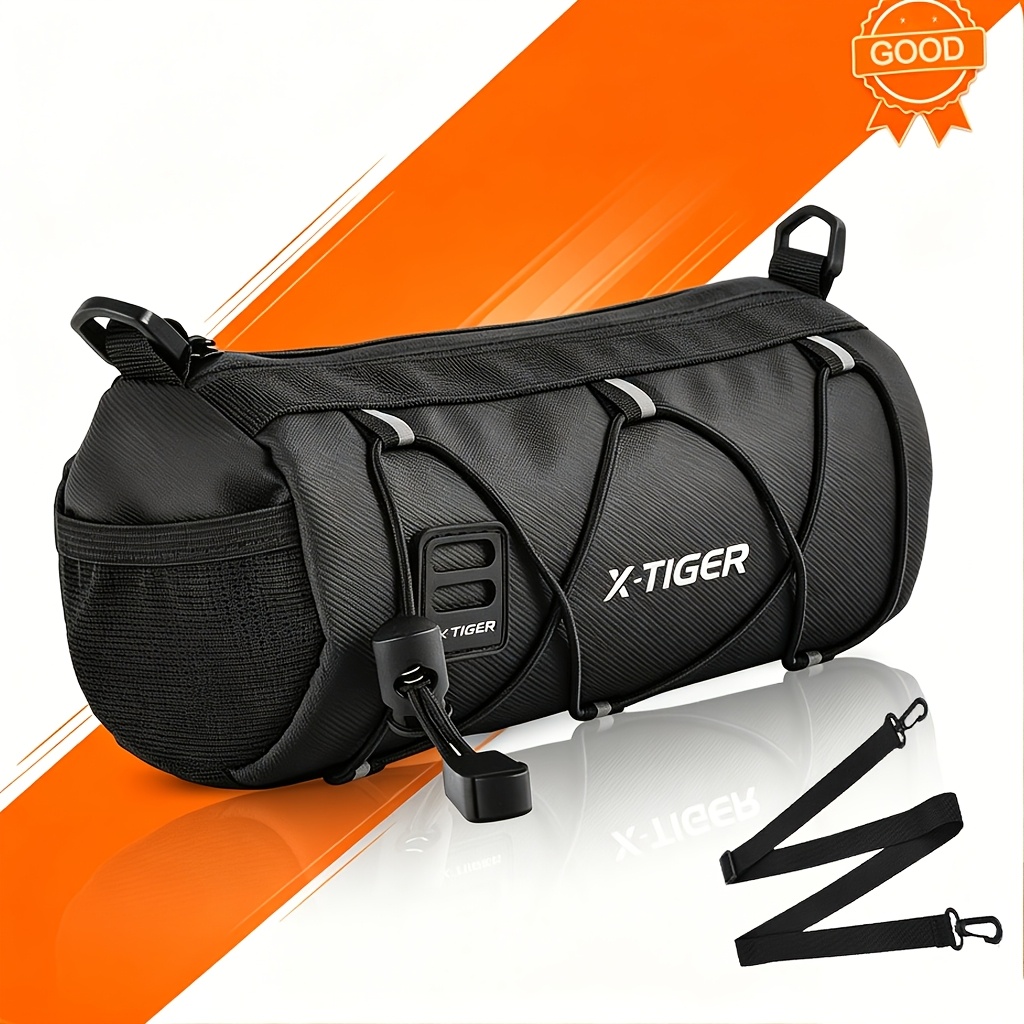 TEMU X-TIGER Borsa Manubrio Bici Convertibile 2-in-1 Borsa a Tracolla Anteriore per Telaio Bici MTB Bici da Pieghevole