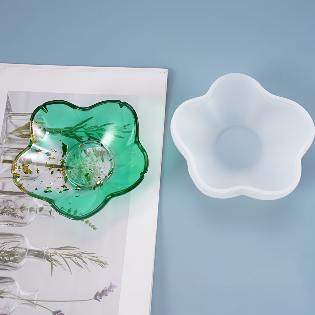 

Petal Plate Tray Silicone Mold Flower Shape Candy Dish Resin Mold Desktop Ornaments Casting Mold Crystal Epoxy Mould