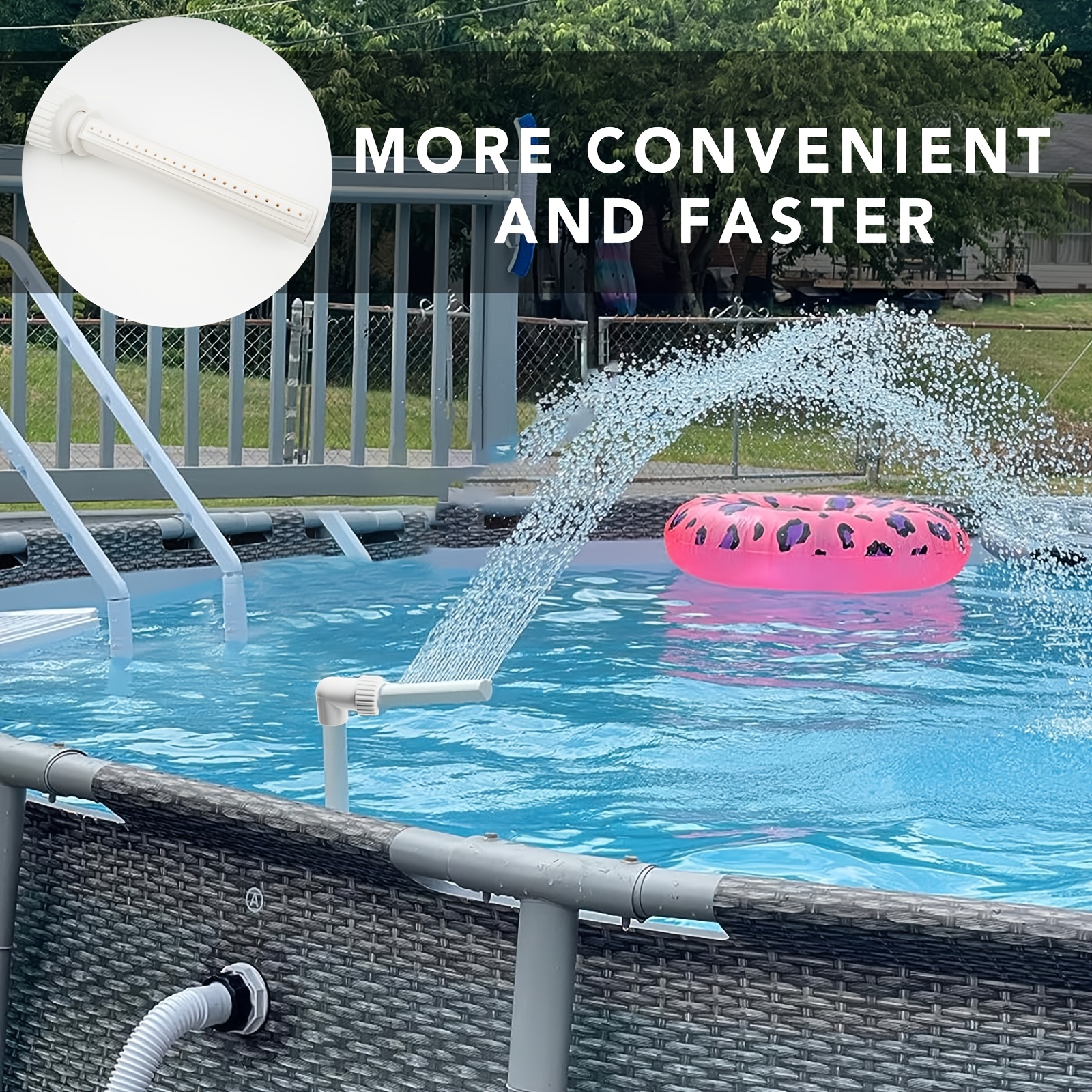 

Fontaine de pour Piscine Facile à Installer, Électricité - Polyvalente pour Piscines Supérieures et Souterraines, Plastique , Améliore la Qualité et