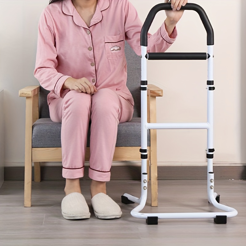 1pc elderly person wake up assist device with limited mobility household bedside armrest toilet armrest standing assist frame safe no punching anti fall details 3