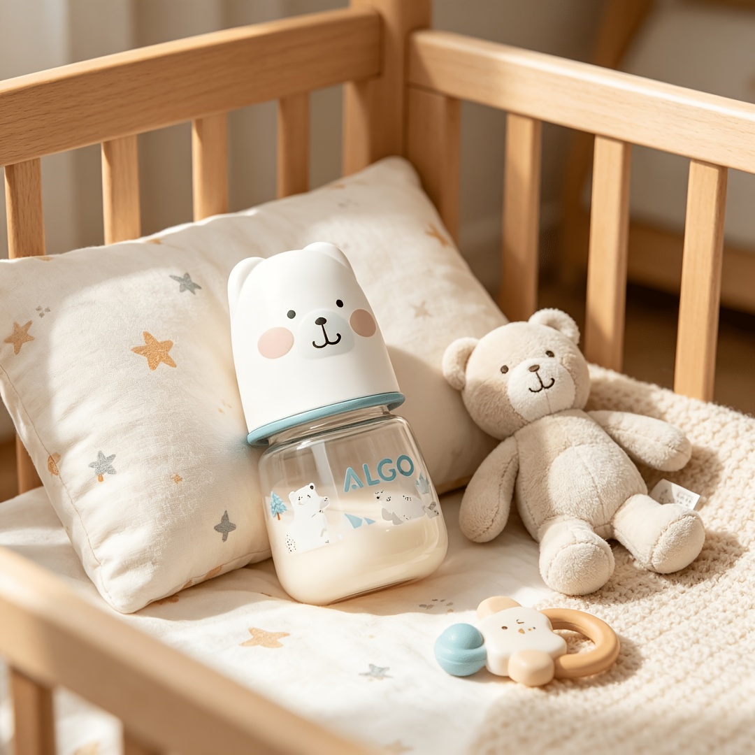 60ml Soft Cute Bear Baby Bottle, Food-Grade & Drop-Proof