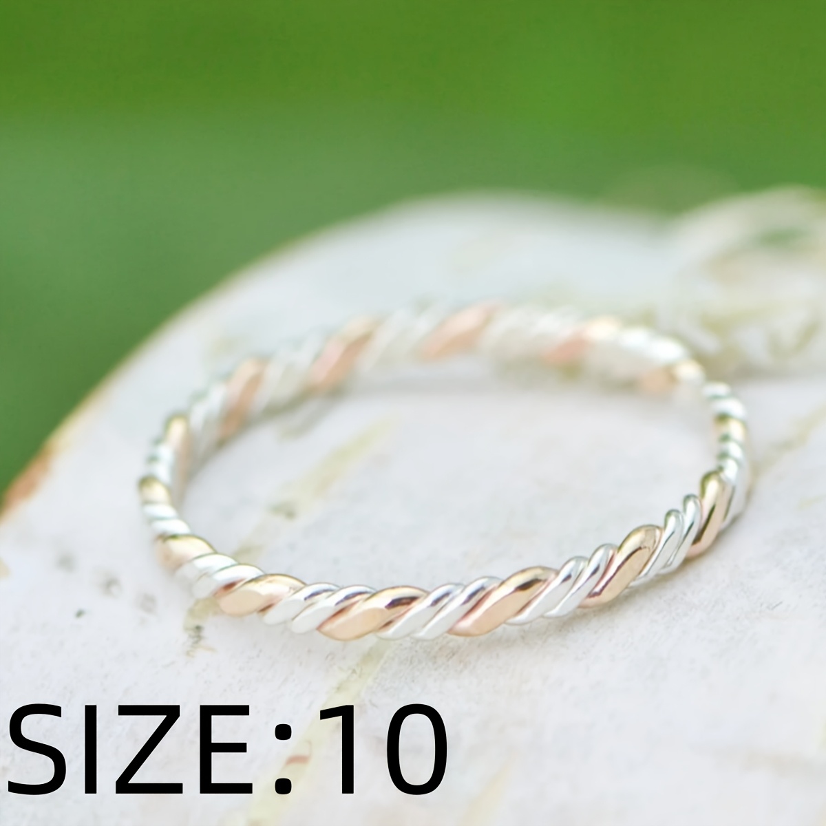 E-shop ., Europäische und amerikanische Mode - Kupfer - Rostfrei - Exquisites, gedrehter, zweifarbiger Unisex-Mode-Ring. Geeignet für Feiertagsfeiern,