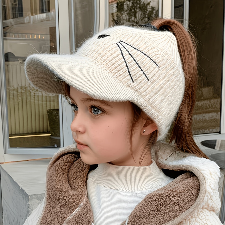 1 Knit Beanie Baseball Cap Warm Autumn And Winter Unisex Hat Suitable For Outdoor Sports Parties Ages 5