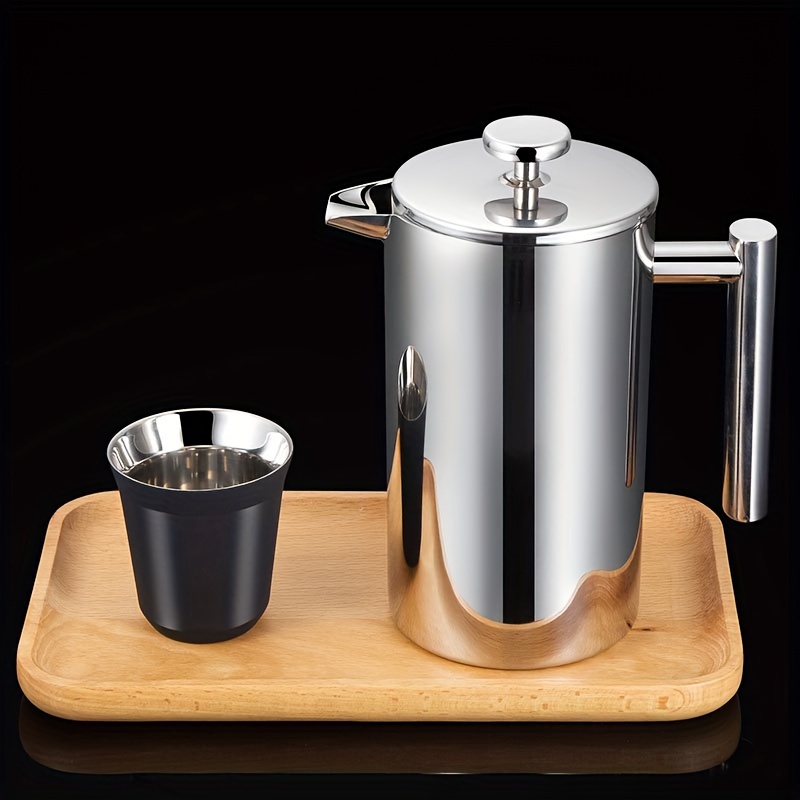 Stainless Steel French Press Coffee Maker, Insulated Design