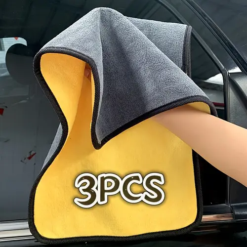 3pcs 6pcs 9pcs high density car wash towels coral fleece double sided thickened car towelsabsorbent glass wipes car cleanina towels universal inbathrooms